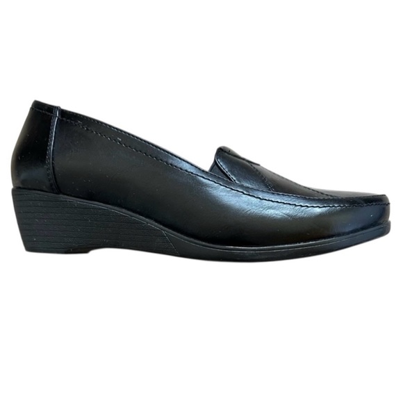 Kozi Black Wedge Heel Loafers - EU 41 - Picture 1 of 15